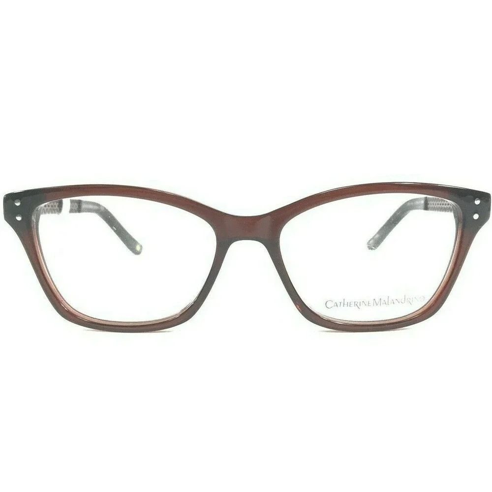 Catherine Malandrino Eyeglasses Frames CM 116 BRN Clear Brown Cat Eye 51-16-135